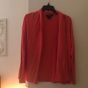 coral cardigan